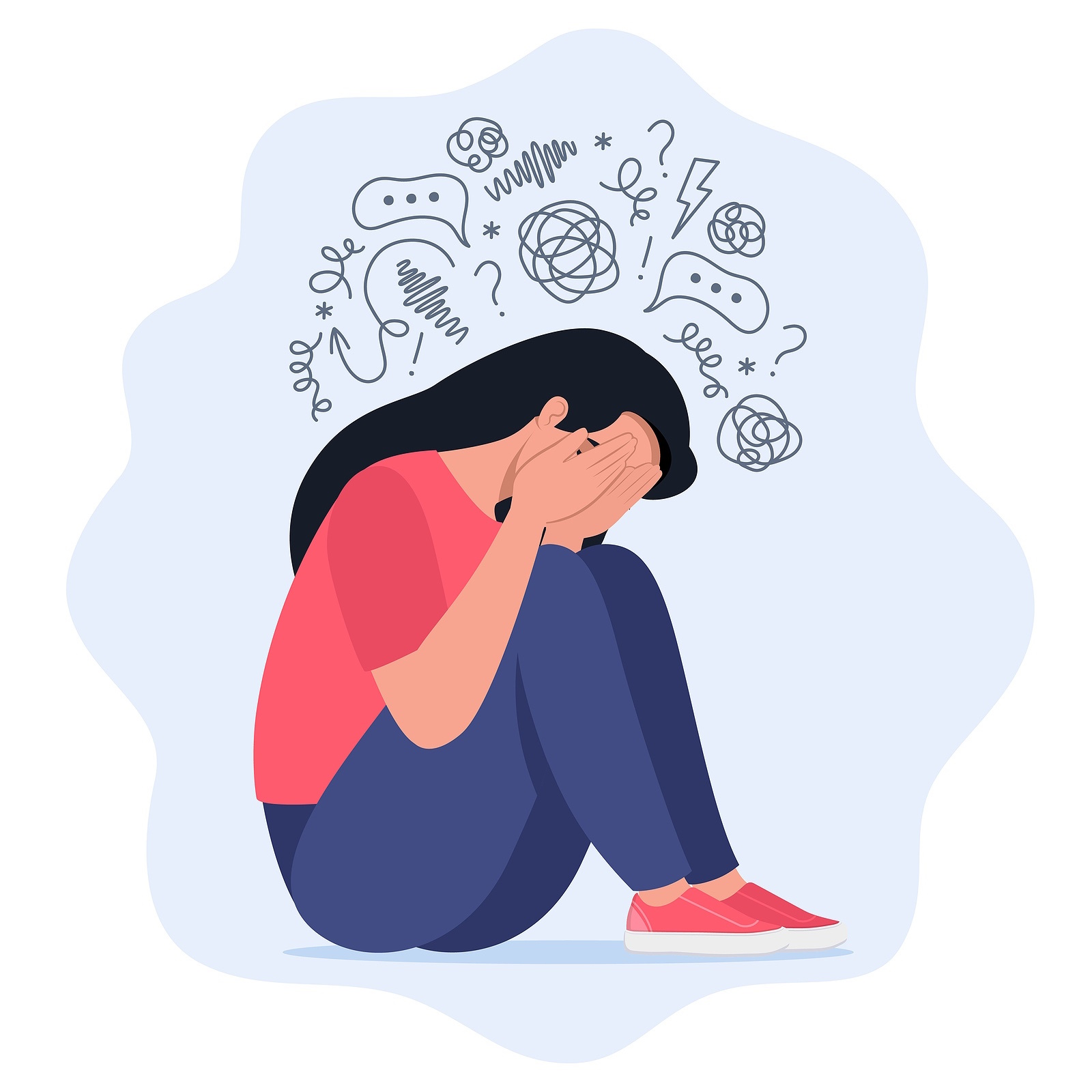 image of stressed woman
