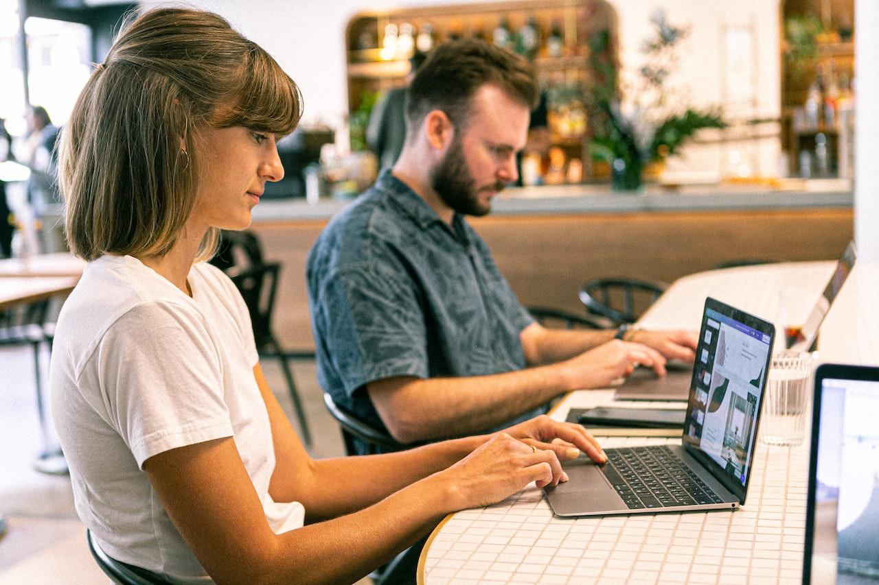 Man and woman body working