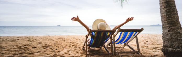 Picture of woman in beach chair