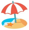 beach umbrella icon