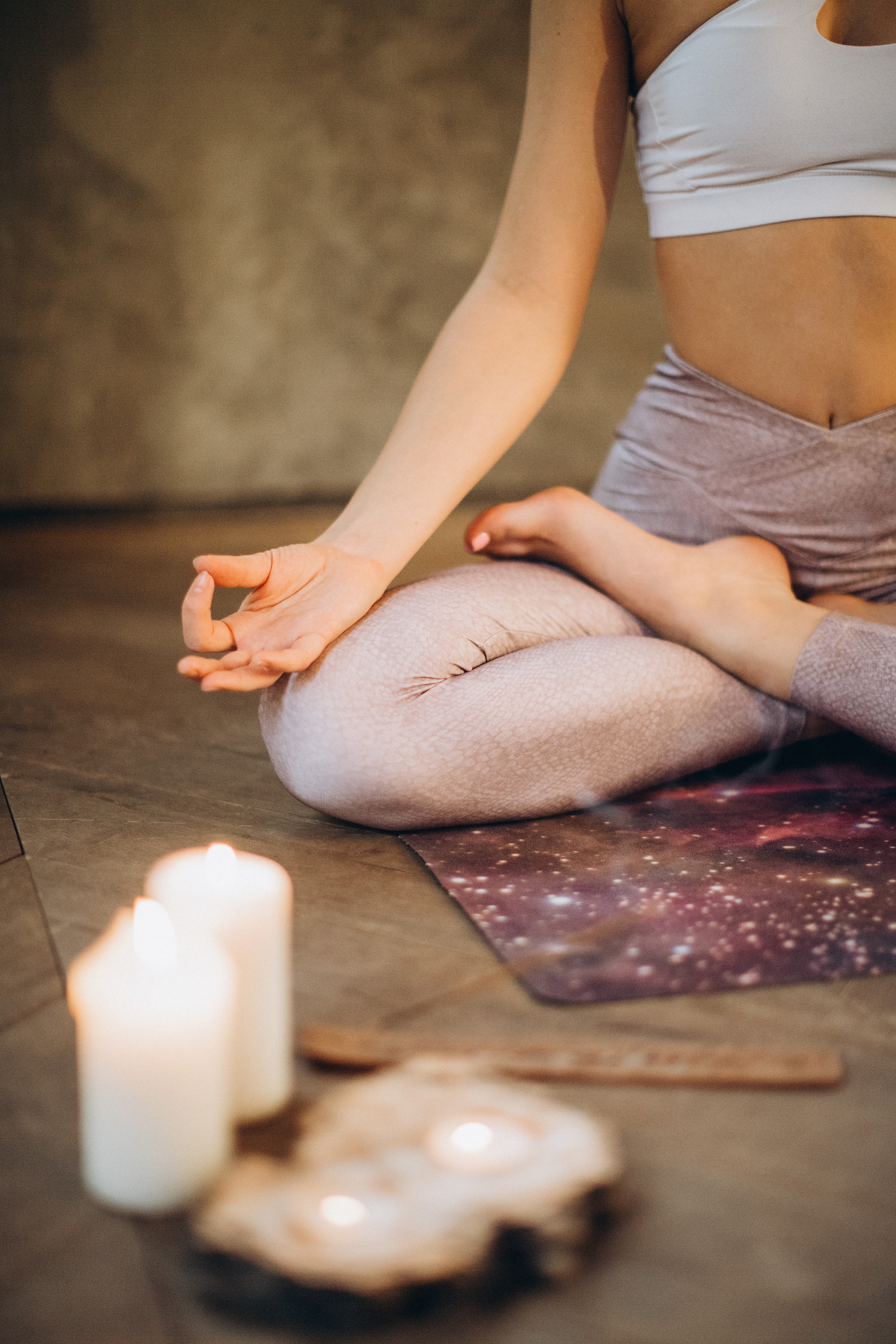 woman doing yoga